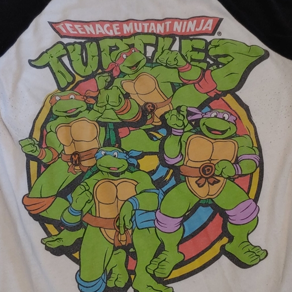 MightyFine Teenage Mutant Ninja Turtles raglan tee - Picture 2 of 6